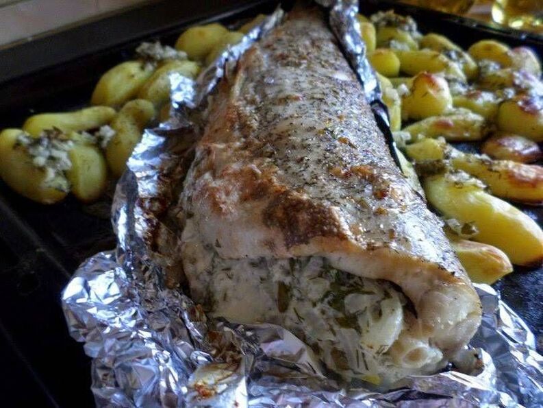 Grilled fish with pancreatitis